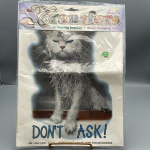 Vintage Jones Tones Transfer in Full Color Iron On, Dont Ask 534, Bonus Decoupag